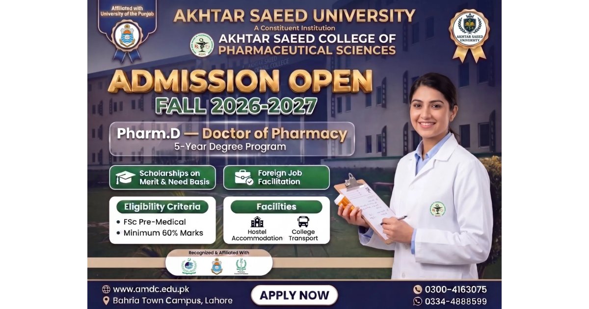 Saed Computer Akhtar Saeed College of Pharmaceutical Sciences Lahore Pharm D ...