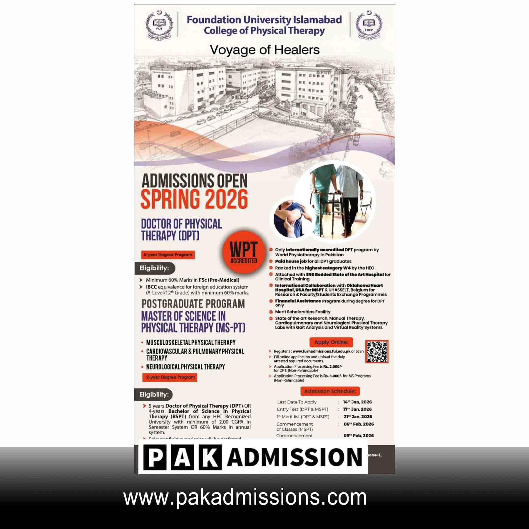 Foundation University Islamabad (FUI) Admission 2026 admission advertisement