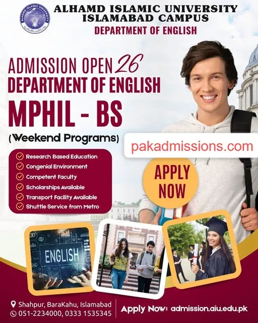 Al-Hamd Islamic University Quetta (AHIU) - BS-MPhil (Spring Admission 2026)