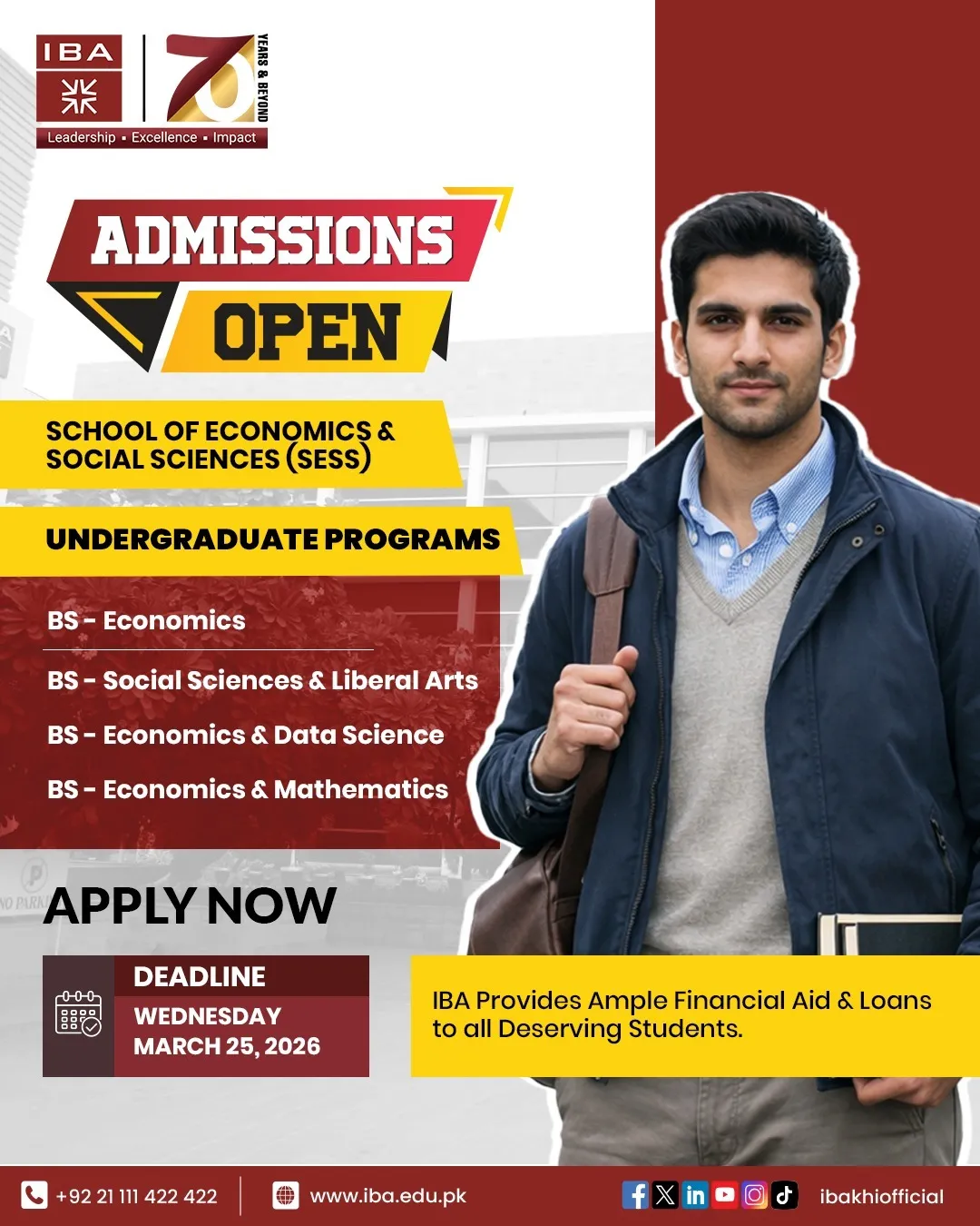 Institute of Business Administration Karachi (IBA Karachi) Admission 2026 admission advertisement