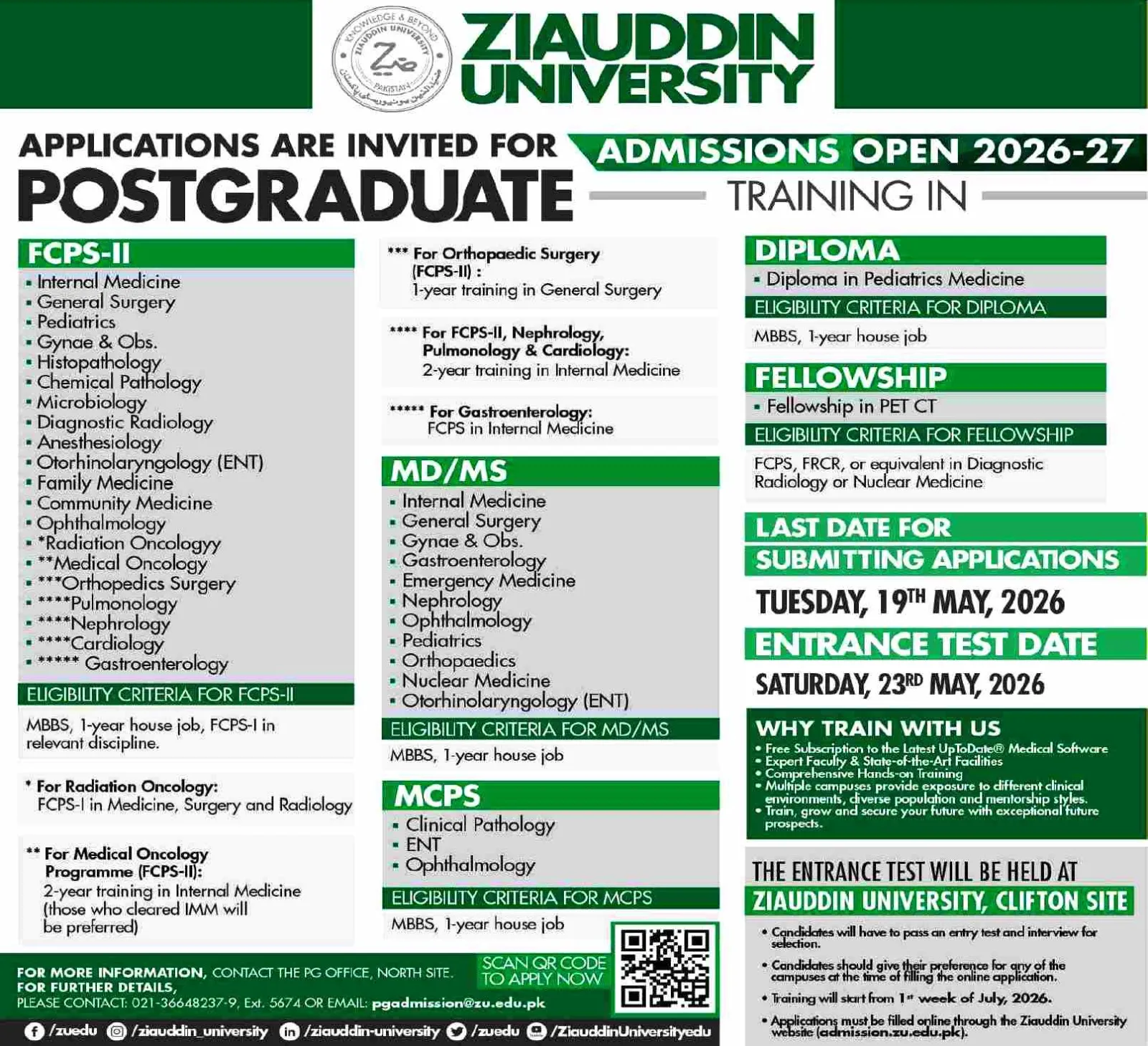 Zia-ud-Din University (ZDU) Admissions 2026 admission advertisement