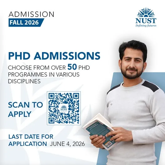 National University of Sciences & Technology Islamabad (NUST) Admission 2026 admission advertisement National University of Sciences & Technology Islamabad (NUST) Admission 2026 admission advertisement