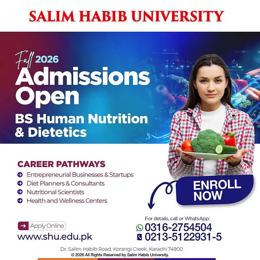 Salim Habib University Karachi (SHU) - BS (Admission 2026)