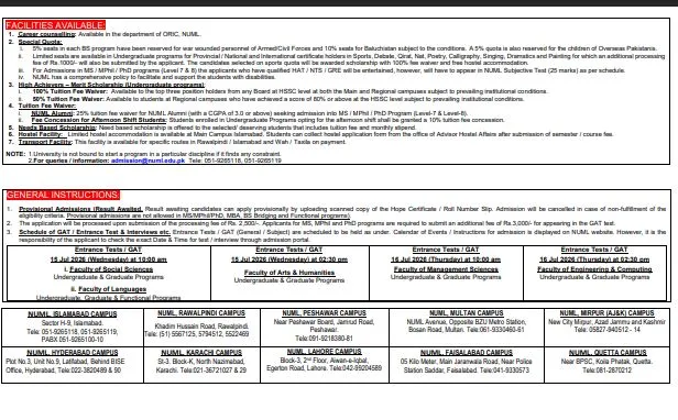 National University of Modern languages Mirpur AJK Campus (NUML-AJK) - BS (Fall Admissions 2026)