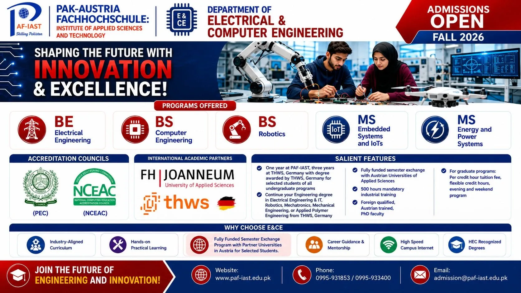 Pak-Austria Fachhochschule Institute of Applied Sciences & Technology Haripur (PAF-IAST) - Under Graducate / Graduate / Post Graduate Programs (Fall Admission 2026)