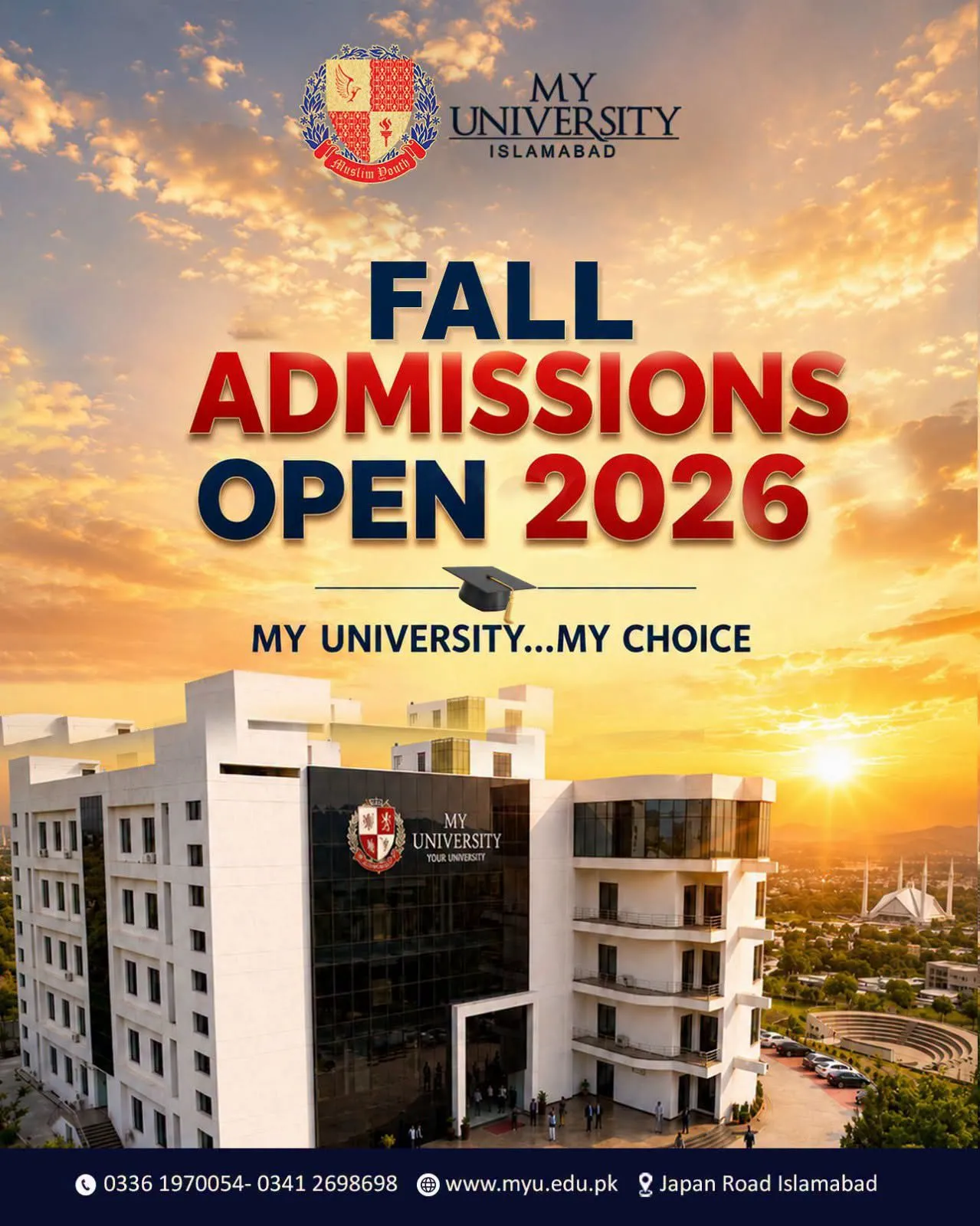 MY University Islamabad (MYU) - Under Graducate / Graduate / Post Graduate Programs (Fall Admission 2026)