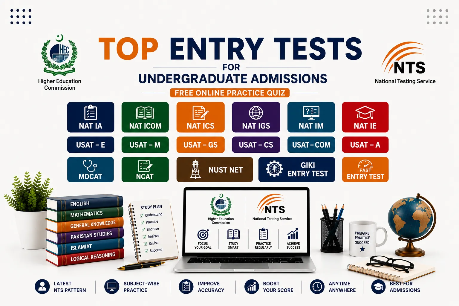 Top 10 Entry Tests Explained | Free Online Tests | Guide