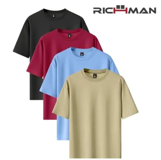 Men'S Trendy Loose-Fit Round Neck T Shirt