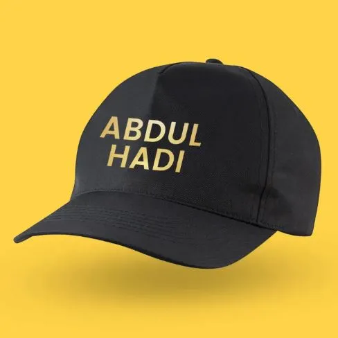Customized Black Cap With Your Name
