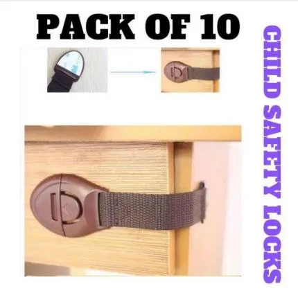 Child  Safety Locks for Drawers-Pack of 10  