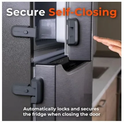 Button-Style Child Safety Lock for Refrigerator