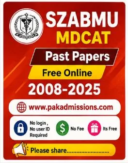 SZABMU MDCAT Past Papers Online Free Quizzes