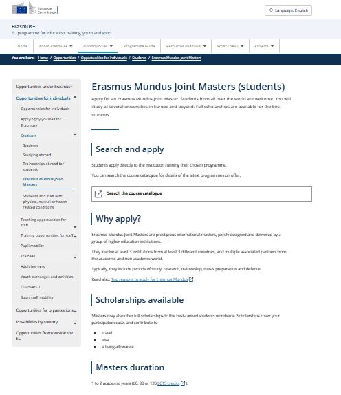 Erasmus Mundus Joint Master Degrees (EMJMD) Scholarships Scholarship Information Erasmus Mundus Joint Master Degrees (EMJMD) Scholarships Scholarship Information
