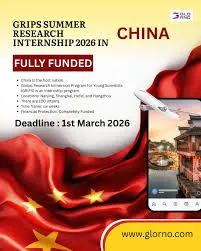 GRIPS Summer Research Internship 2026 in China Scholarship Information