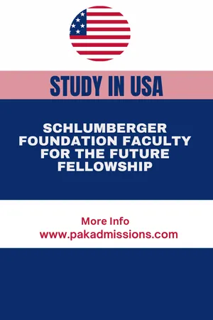 Schlumberger Foundation Faculty for the Future Fellowship in USA Scholarship Information