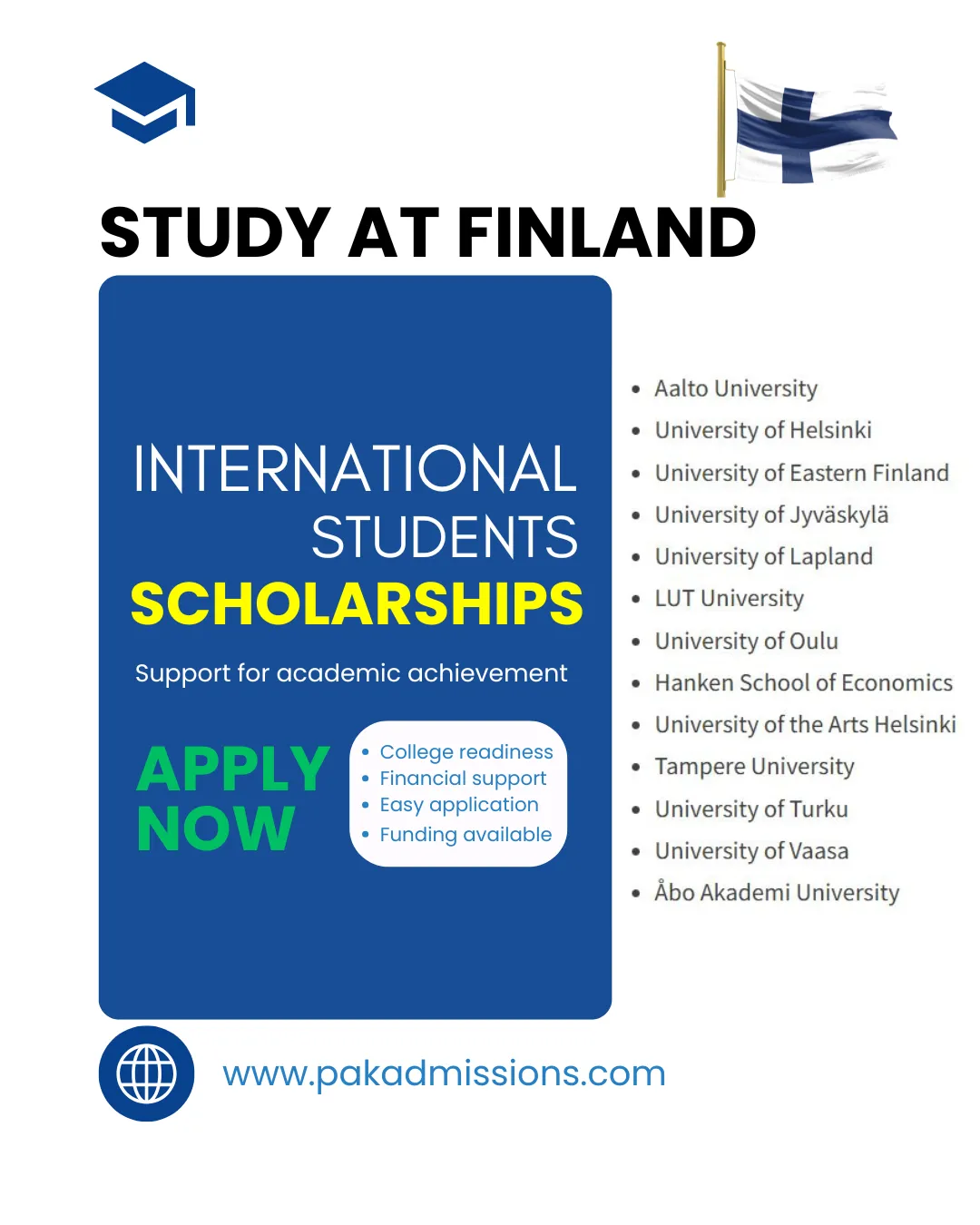Bachelor's Master's and PhD Scholarships in Finland
