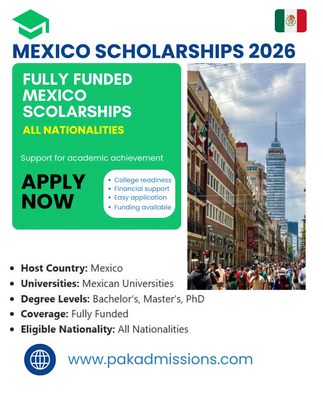 Mexico Scholarships 2026 Without IELTS Scholarship Information Mexico Scholarships 2026 Without IELTS Scholarship Information