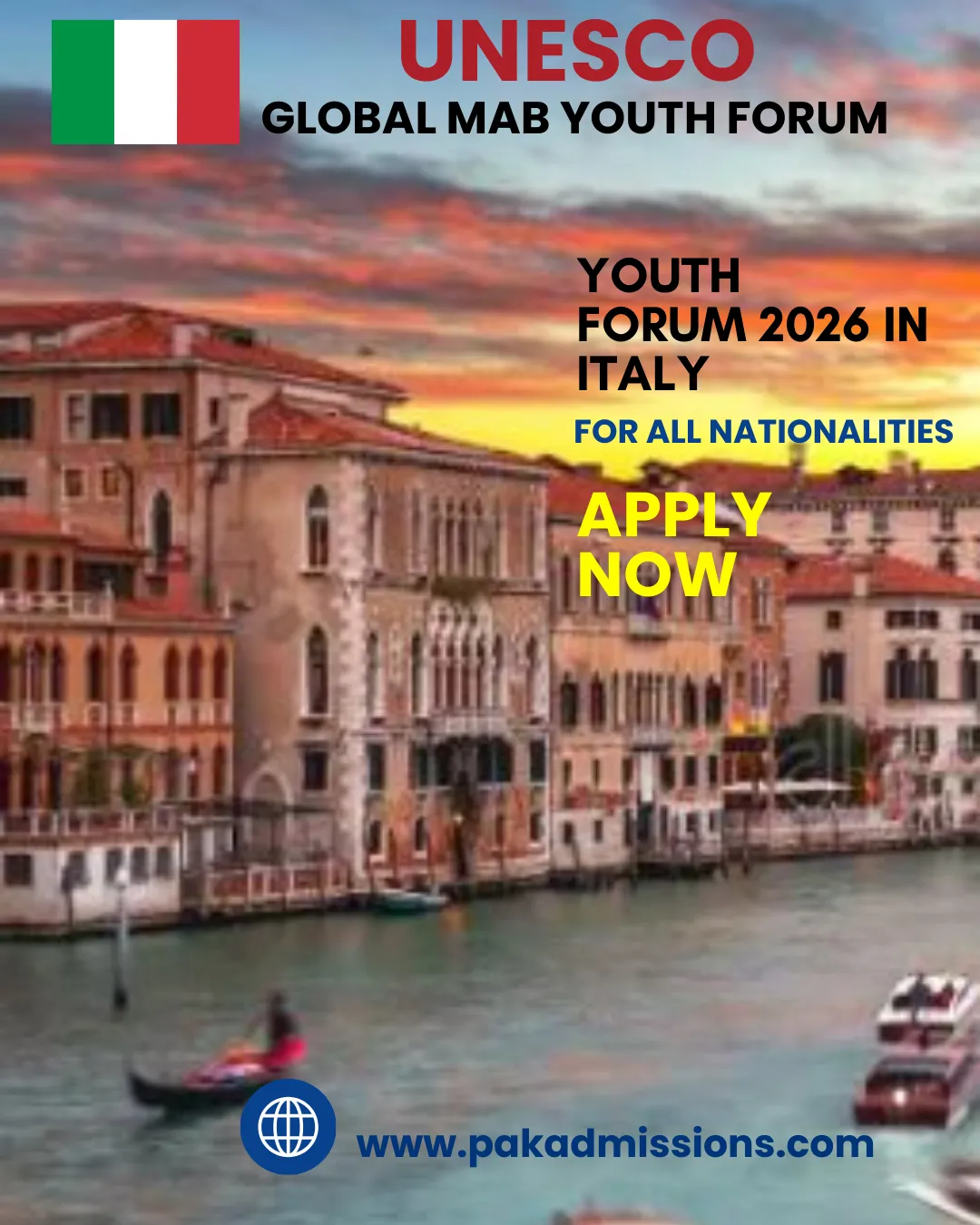 UNESCO Global MAB Youth Forum in Italy Scholarship Information UNESCO Global MAB Youth Forum in Italy Scholarship Information