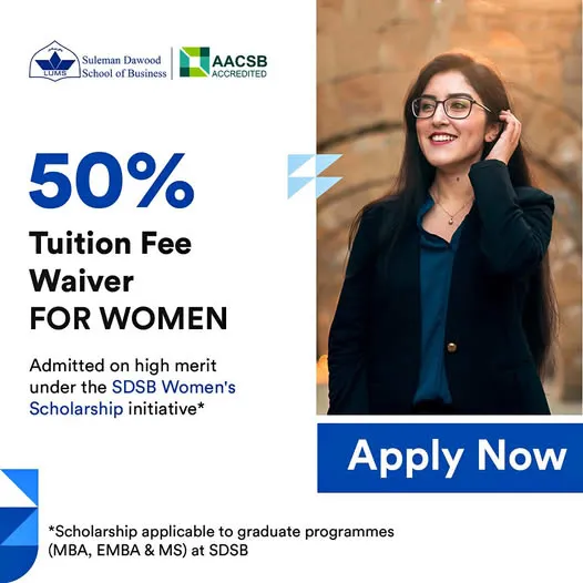 SDSB Women's Scholarship at LUMS Scholarship Information