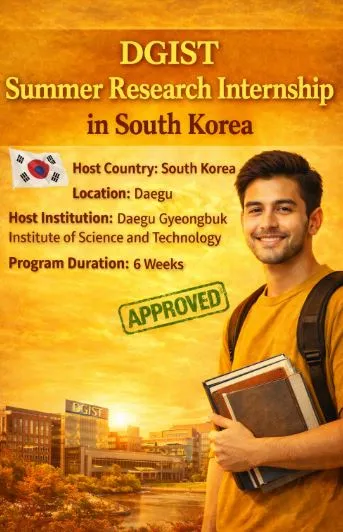 DGIST Summer Research Internship in South Korea Scholarship Information DGIST Summer Research Internship in South Korea Scholarship Information