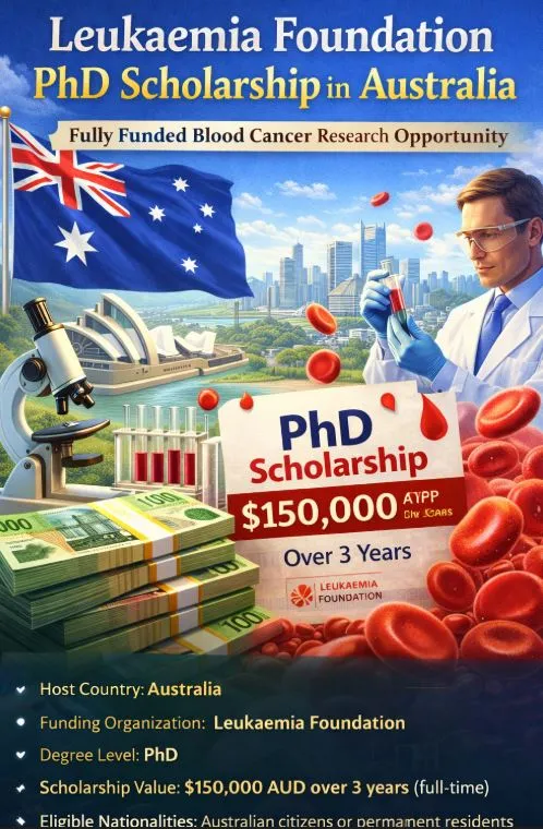 Leukaemia Foundation PhD Scholarship in Australia Scholarship Information Leukaemia Foundation PhD Scholarship in Australia Scholarship Information