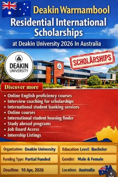 Deakin Warrnambool Residential International Scholarships Scholarship Information