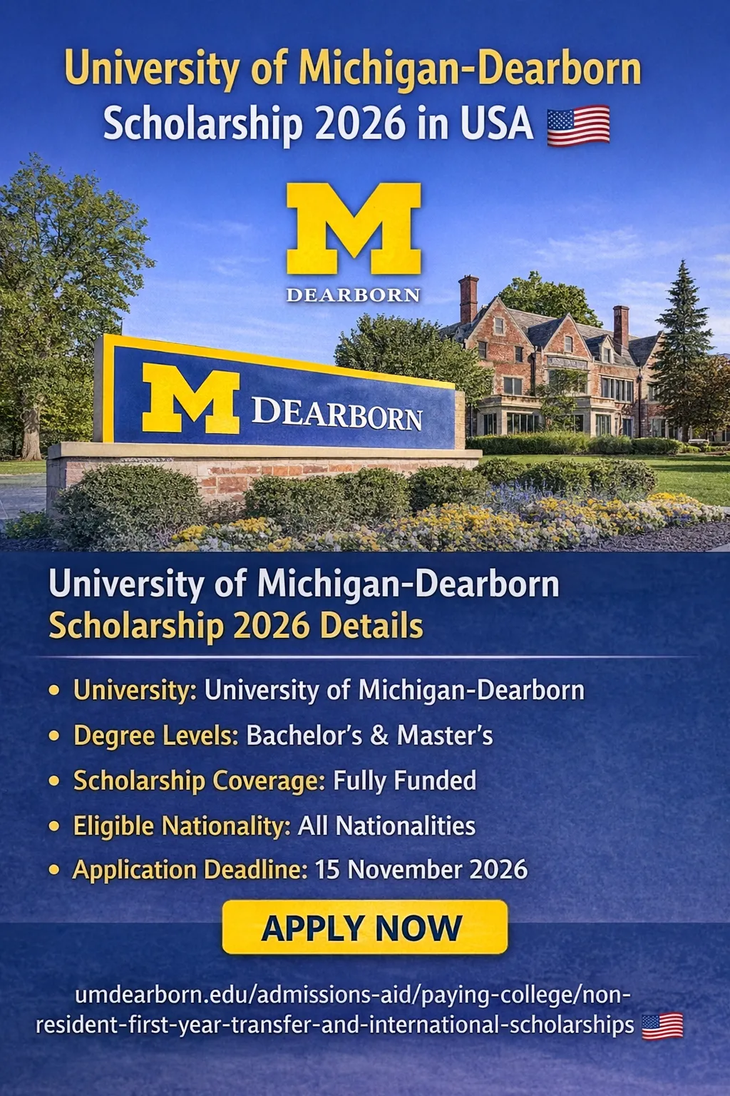 University of Michigan-Dearborn Scholarship Scholarship Information University of Michigan-Dearborn Scholarship Scholarship Information