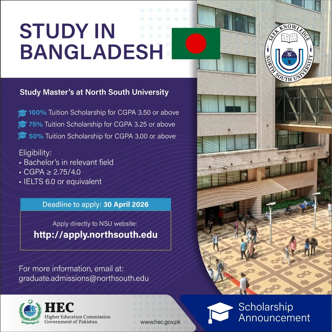 NSU Master's Scholarship in Bangladesh Scholarship Information