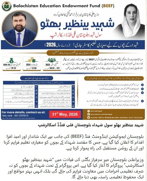 Civil Martyrs Balochistan Fully Funded Scholarship Scholarship Information Civil Martyrs Balochistan Fully Funded Scholarship Scholarship Information