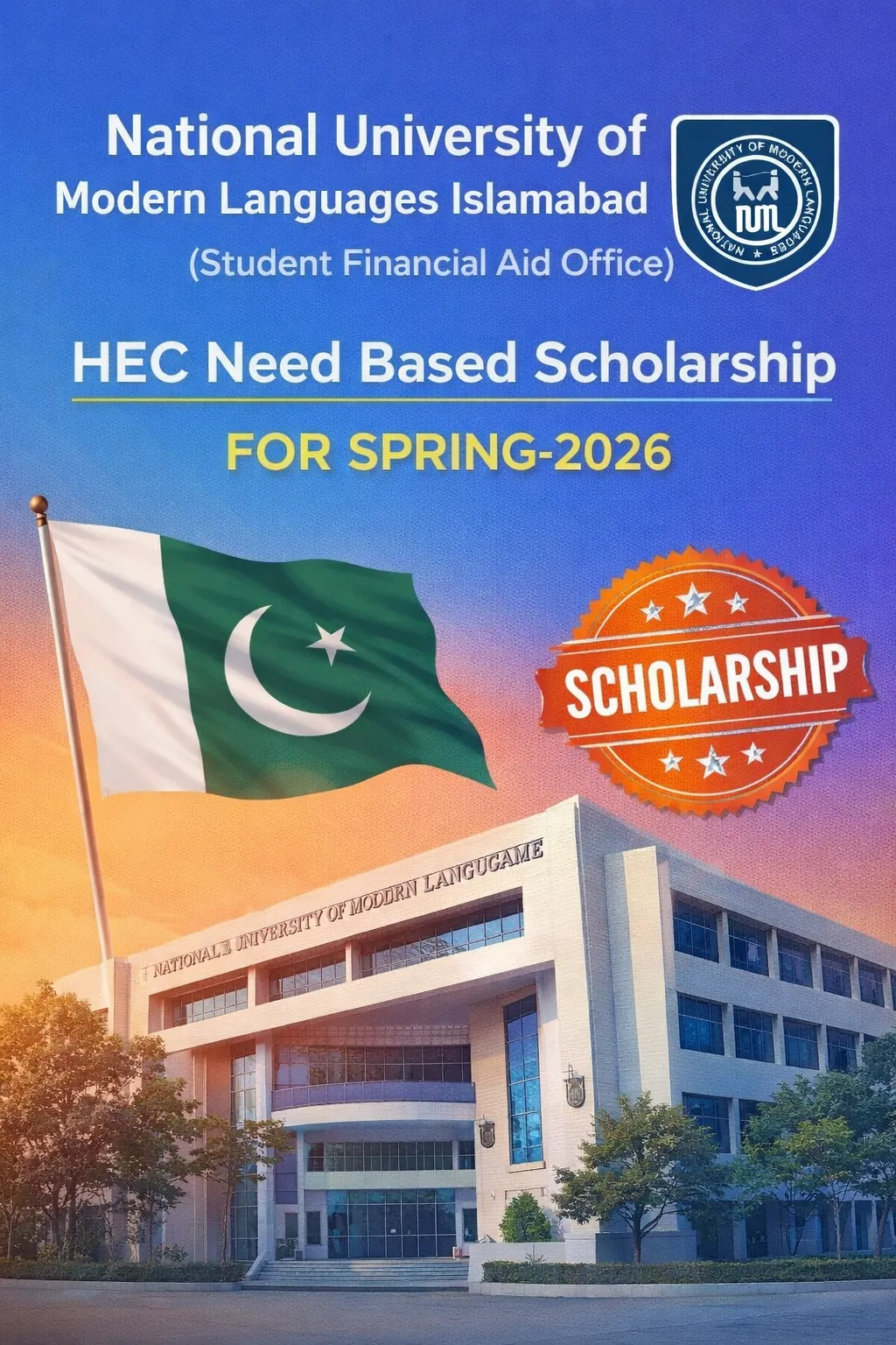 NUML University HEC Need Based Scholarship Scholarship Information NUML University HEC Need Based Scholarship Scholarship Information