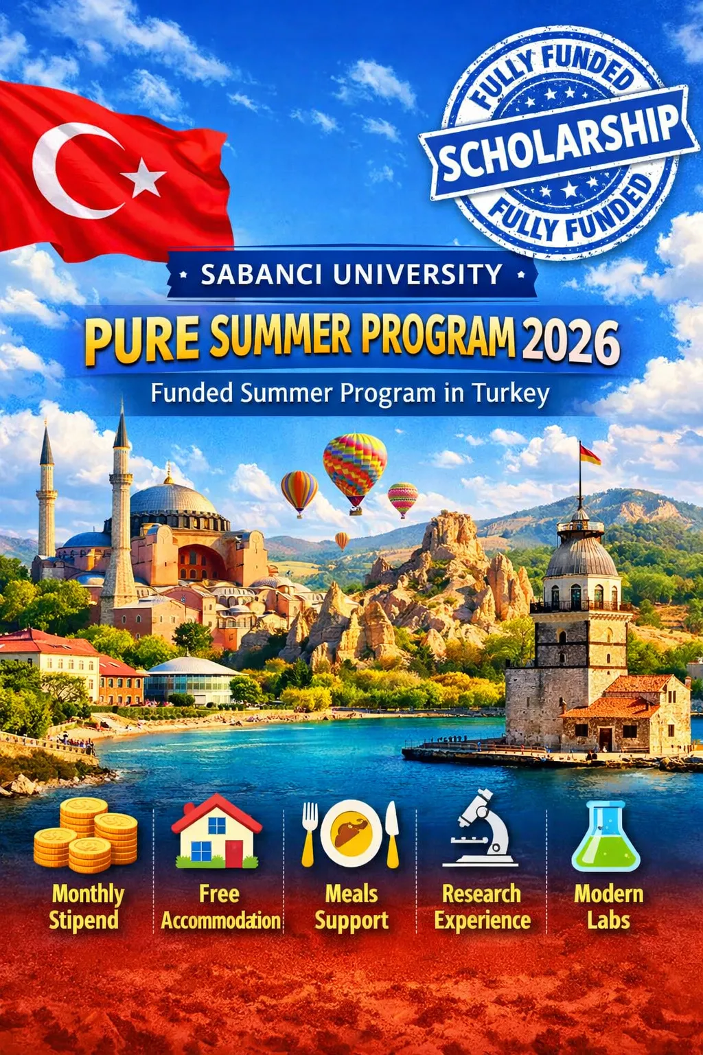 Sabancı University PURE Summer Internship in Turkey Scholarship Information