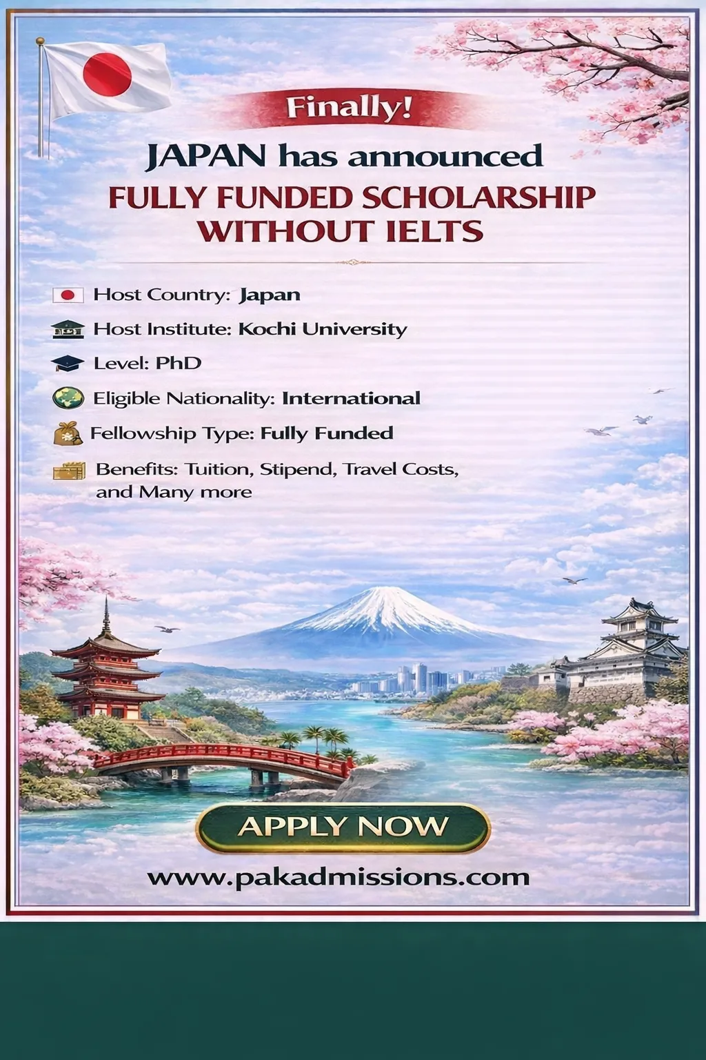 Kochi University Japan Special Scholarship Program 