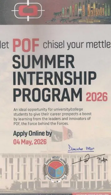 POF Summer Internship Program  Scholarship Information