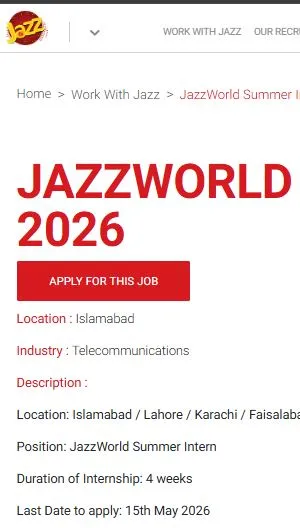 JazzWorld Summer Internship 