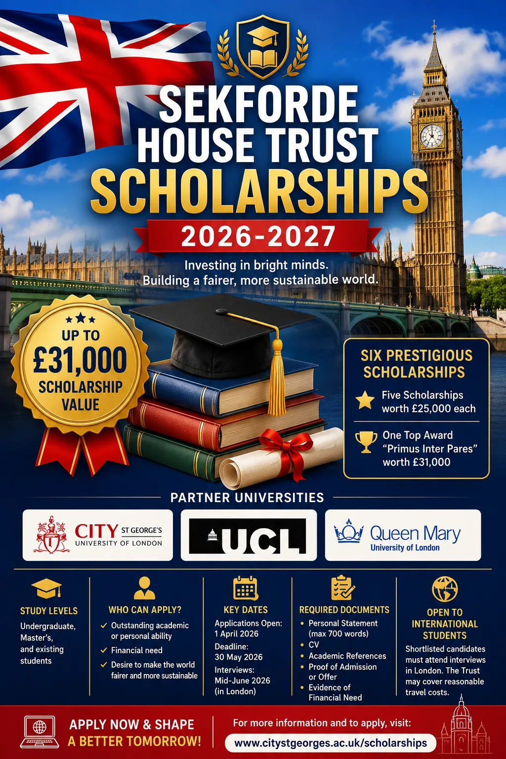 Sekforde House Trust Scholarships Scholarship Information