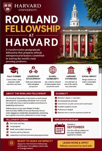 Rowland Fellowship program at Harvard Scholarship Information Rowland Fellowship program at Harvard Scholarship Information