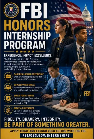 FBI Honors Internship Program Scholarship Information
