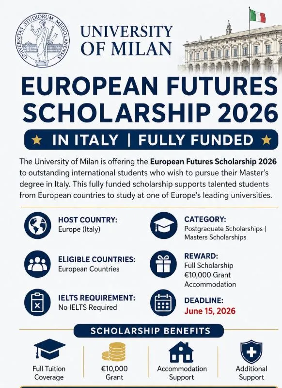 University of Milan European Futures Scholarship in Italy