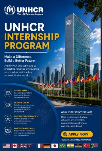 UNHCR Internship Program Scholarship Information
