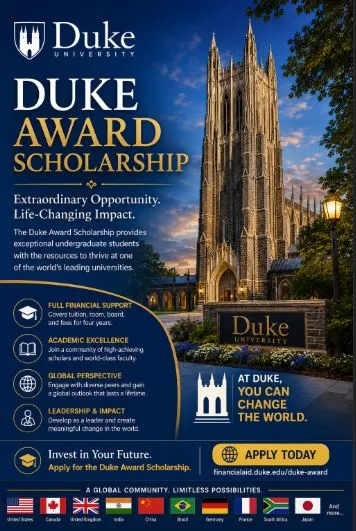 Duke Award Scholarship  Scholarship Information