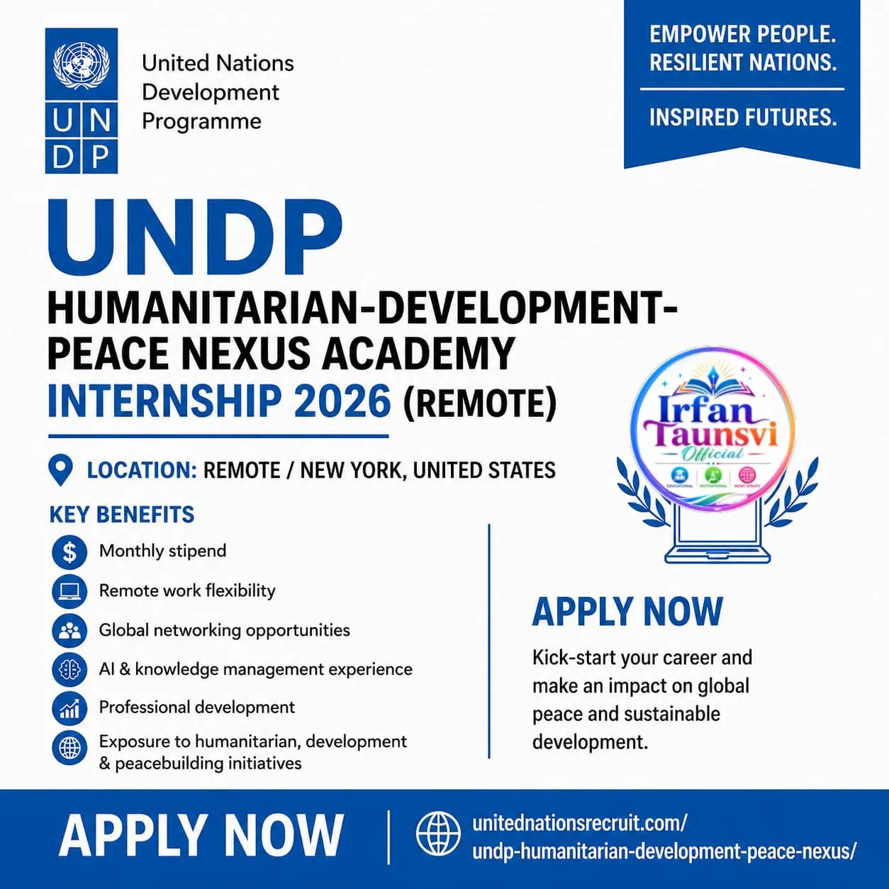 UNDP Humanitarian‑Development‑Peace Nexus Academy Internship Scholarship Information UNDP Humanitarian‑Development‑Peace Nexus Academy Internship Scholarship Information