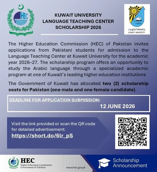 Kuwait University Language Teaching Center Scholarship Scholarship Information Kuwait University Language Teaching Center Scholarship Scholarship Information