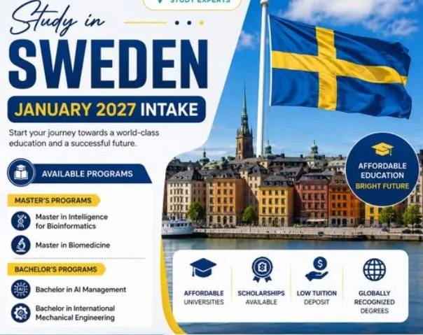 Study in Sweden January 2027 Intake Scholarship Information Study in Sweden January 2027 Intake Scholarship Information