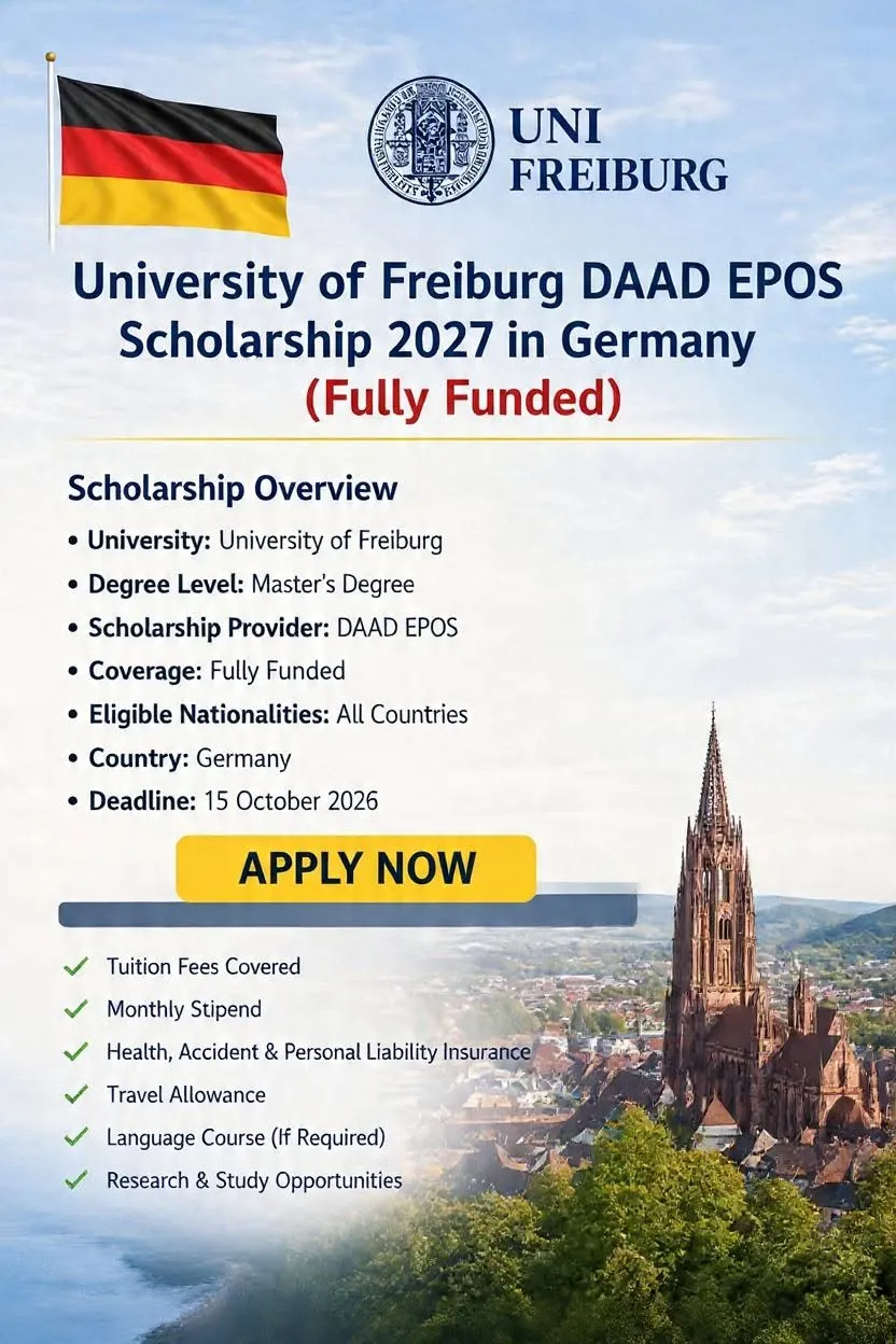 University of Freiburg DAAD EPOS Scholarship 2027 in Germany Scholarship Information University of Freiburg DAAD EPOS Scholarship 2027 in Germany Scholarship Information