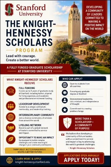 The Knight-Hennessy Scholars (KHS) program Scholarship Information