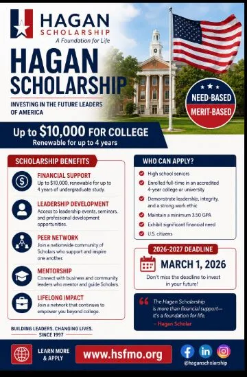  Hagan Scholarship Scholarship Information