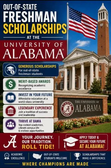 University of Alabama Out of State Freshman Scholarships Scholarship Information University of Alabama Out of State Freshman Scholarships Scholarship Information