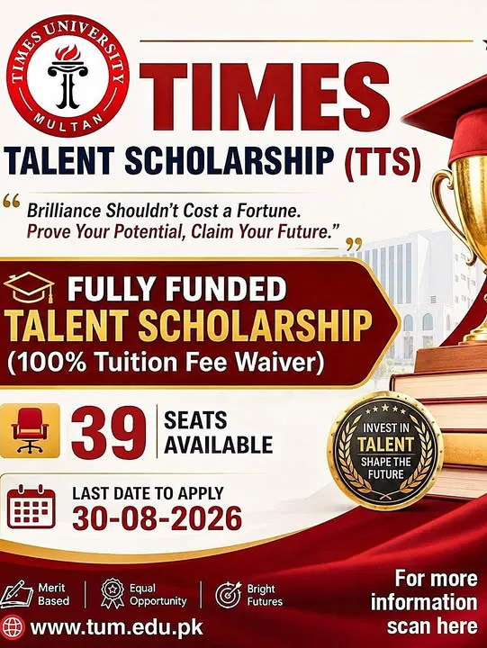 TIMES Talent Scholarship TTS 2026 at TIMES University Scholarship Information TIMES Talent Scholarship TTS 2026 at TIMES University Scholarship Information