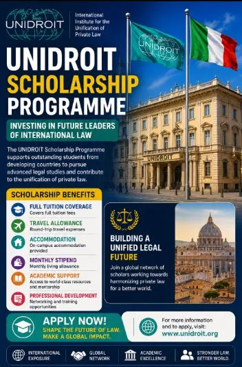 UNIDROIT Scholarship Programme Scholarship Information UNIDROIT Scholarship Programme Scholarship Information