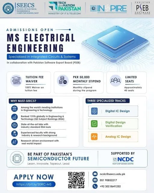 NUST-SEECS MS Electrical Engineering Scholarship Scholarship Information NUST-SEECS MS Electrical Engineering Scholarship Scholarship Information